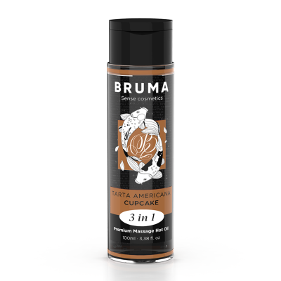 BRUMA - ÓLEO DE MASSAGEM PREMIUM EFEITO CALOR SABOR CUPCAKE 3 EM 1 - 100 ML - D-241764 - Dona Pimenta