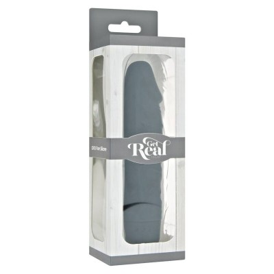 GET REAL - MINI VIBRADOR CLÁSSICO PRETO - D-234532 - Dona Pimenta