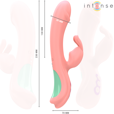 INTENSE - RACHEL RABBIT VIBRADOR 5 VIBRAÇÕES ROSA - D-241964 - Dona Pimenta