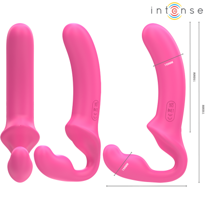 INTENSE - AMY DOUBLE VIBRATOR 20 CM ROSA CONTROLE REMOTO - D-241957 - Dona Pimenta