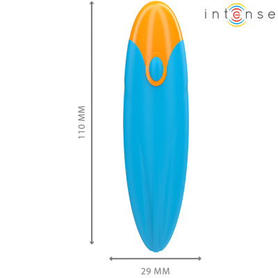 INTENSE - MIKE VIBRATING BULLET 10 VIBRAÇÕES CONTROLE REMOTO AZUL - D-241967 - Dona Pimenta