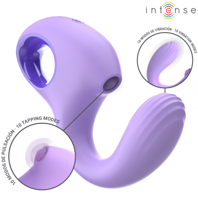 INTENSE - BAXTER VIBRADOR E ESTIMULADOR VIOLETA CONTROLE REMOTO - D-241969 - Dona Pimenta