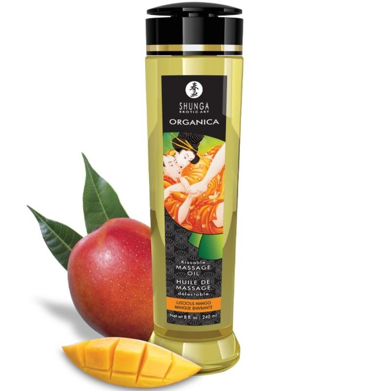 SHUNGA - ÓLEO DE MASSAGEM BIO MANGO 240 ML - D-242261 - Dona Pimenta