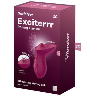 SATISFYER - EXCITERRR VIBRADOR LAY-ON CLITORIS BERRY - D-240520 - Dona Pimenta