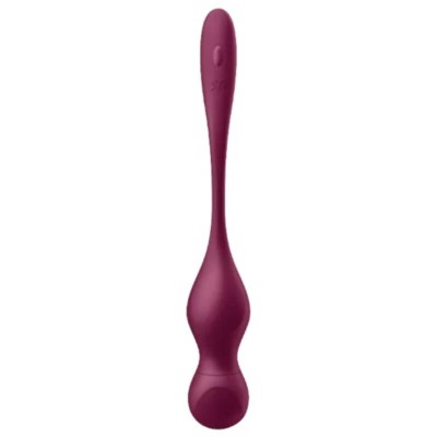 SATISFYER - LOVE BIRDS VARY BOLAS VIBRATÓRIAS APLICATIVO GRATUITO VINHO TINTO - D-240522 - Dona Pimenta