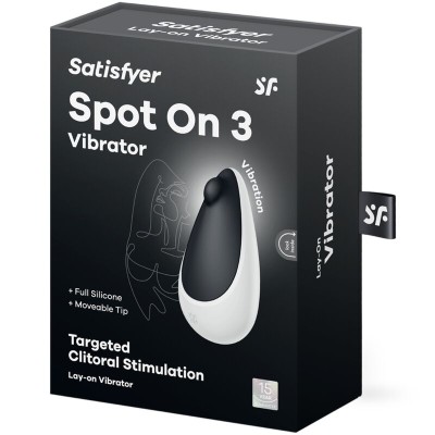 SATISFYER - SPOT ON 3 ESTIMULADOR CLITÓRICO PRETO - D-240555 - Dona Pimenta