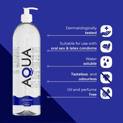 AQUA QUALITY - LUBRIFICANTE À BASE DE ÁGUA 1000 ML - D-242227 - Dona Pimenta