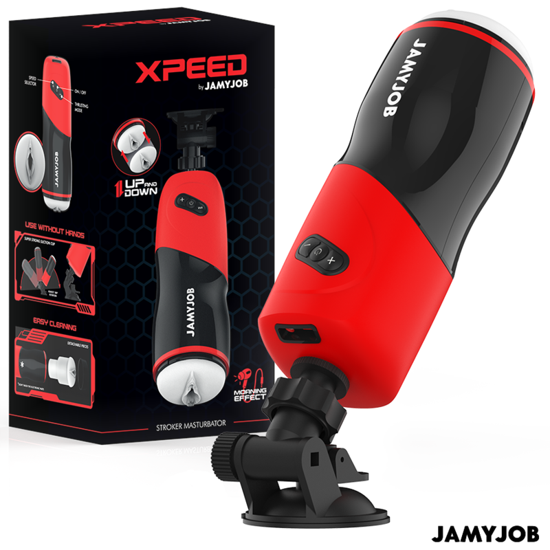 JAMYJOB - MASTURBADOR AUTOMÁTICO VAGINA XPEED 5 MODOS DE SUCÇÃO - D-241553 - Dona Pimenta