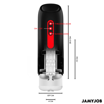 JAMYJOB - MASTURBADOR AUTOMÁTICO PHANTOM VAGINA 5 MODOS DE SUCÇÃO E IMPULSO - D-241557 - Dona Pimenta