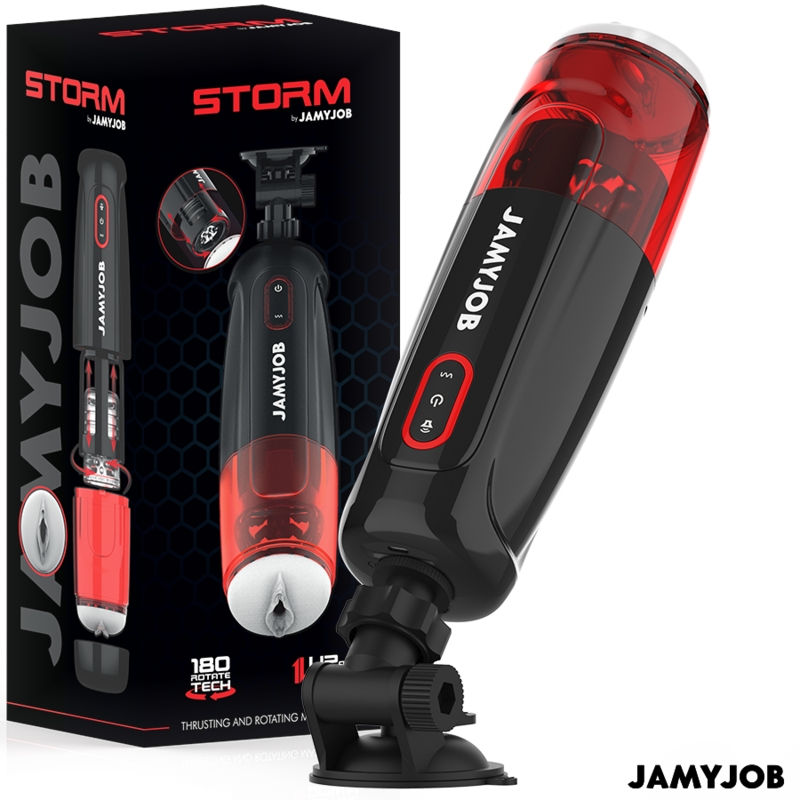 JAMYJOB - MASTURBADOR AUTOMÁTICO DE VAGINA CYCLONE 10 MODOS DE SUCÇÃO E IMPULSO - D-241559 - Dona Pimenta