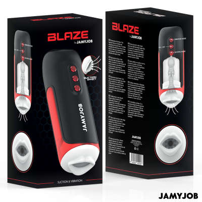 JAMYJOB - BLAZE MASTURBADOR AUTOMÁTICO DE BOCA 5 MODOS DE SUCÇÃO E VIBRAÇÃO - D-241555 - Dona Pimenta