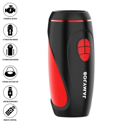 JAMYJOB - MASTURBADOR AUTOMÁTICO BASE PYSTON COM DILDO DE CONTROLE REMOTO - D-241560 - Dona Pimenta