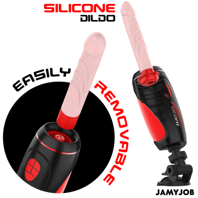 JAMYJOB - MASTURBADOR AUTOMÁTICO BASE PYSTON COM DILDO DE CONTROLE REMOTO - D-241560 - Dona Pimenta