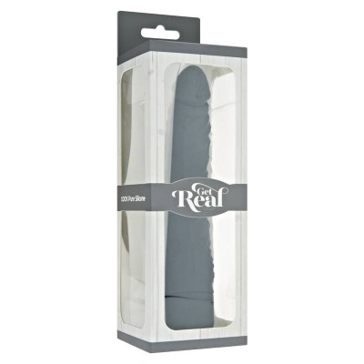 GET REAL - VIBRADOR SLIM CLÁSSICO PRETO - D-234547 - Dona Pimenta