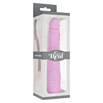 GET REAL - VIBRADOR SLIM CLÁSSICO ROSA - D-234548 - Dona Pimenta