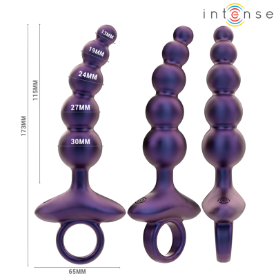 INTENSE - TITO VIBRADOR ANAL PLUG MODELO 3 CONTROLE REMOTO - D-242066 - Dona Pimenta