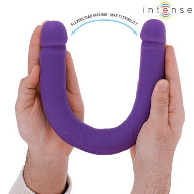 INTENSE - GUNTER DILDO VIBRADOR DUPLO 40 CM ROXO CONTROLE REMOTO - D-241968 - Dona Pimenta