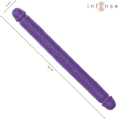 INTENSE - GUNTER DILDO VIBRADOR DUPLO 40 CM ROXO CONTROLE REMOTO - D-241968 - Dona Pimenta