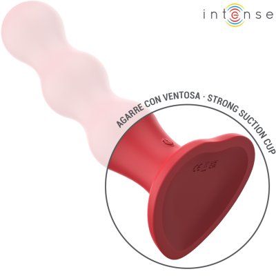 INTENSE - CODY VIBRADOR COM VENTOSA VERMELHO CONTROLE REMOTO - D-241975 - Dona Pimenta