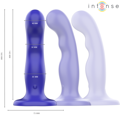 INTENSE - SHORTY VIBRADOR COM VENTOSA AZUL CONTROLE REMOTO - D-241976 - Dona Pimenta