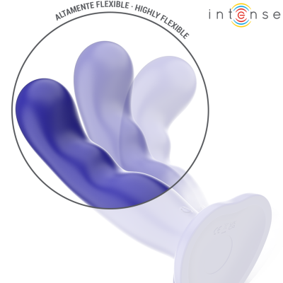 INTENSE - SHORTY VIBRADOR COM VENTOSA AZUL CONTROLE REMOTO - D-241976 - Dona Pimenta