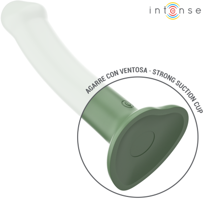 INTENSE - BECCA VIBRADOR COM VENTOSA 10 VIBRAÇÕES VERDE CONTROLE REMOTO - D-241983 - Dona Pimenta