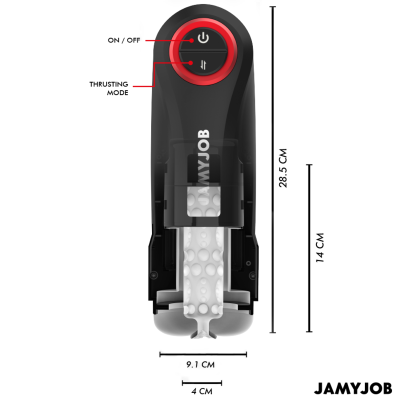 JAMYJOB - MASTURBADOR AUTOMÁTICO DE VAGINA POR GRAVIDADE 5 MODOS DE SUCÇÃO - D-241552 - Dona Pimenta