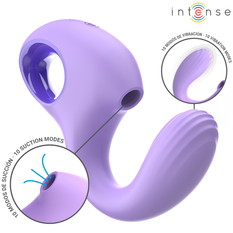 INTENSE - BAXTER VIBRADOR E ESTIMULADOR VIOLETA CONTROLE REMOTO - D-241969 - Dona Pimenta