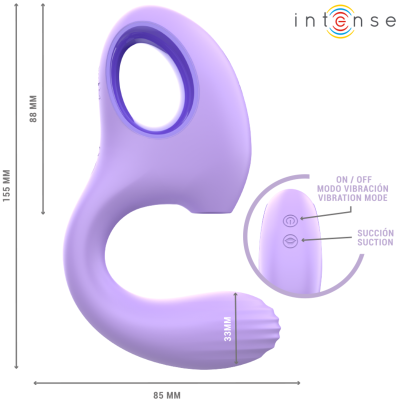 INTENSE - BAXTER VIBRADOR E ESTIMULADOR VIOLETA CONTROLE REMOTO - D-241969 - Dona Pimenta