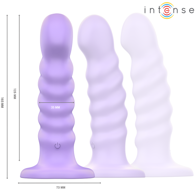 INTENSE - BRENDA VIBRADOR TAMANHO M DESIGN ESPIRAL 10 VIBRAÇÕES ROXO CONTROLE REMOTO - D-241972 - Dona Pimenta