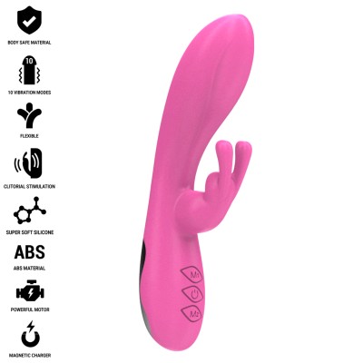 INTENSE - RANDALL RABBIT VIBRADOR 10 VIBRAÇÕES ROSA - D-242068 - Dona Pimenta