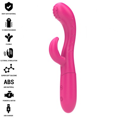 INTENSE - AMARA VIBRADOR COM LÍNGUA ESTIMULANTE 10 VIBRAÇÕES ROSA - D-242071 - Dona Pimenta