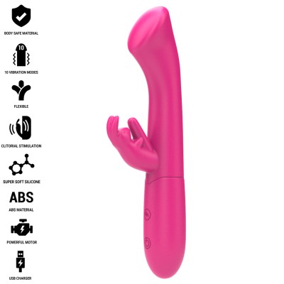 INTENSE - JULIETA RABBIT VIBRADOR 18,6 CM 10 VIBRAÇÕES ROSA - D-242078 - Dona Pimenta