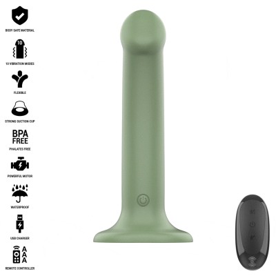 INTENSE - BECCA VIBRADOR COM VENTOSA 10 VIBRAÇÕES VERDE CONTROLE REMOTO - D-241983 - Dona Pimenta