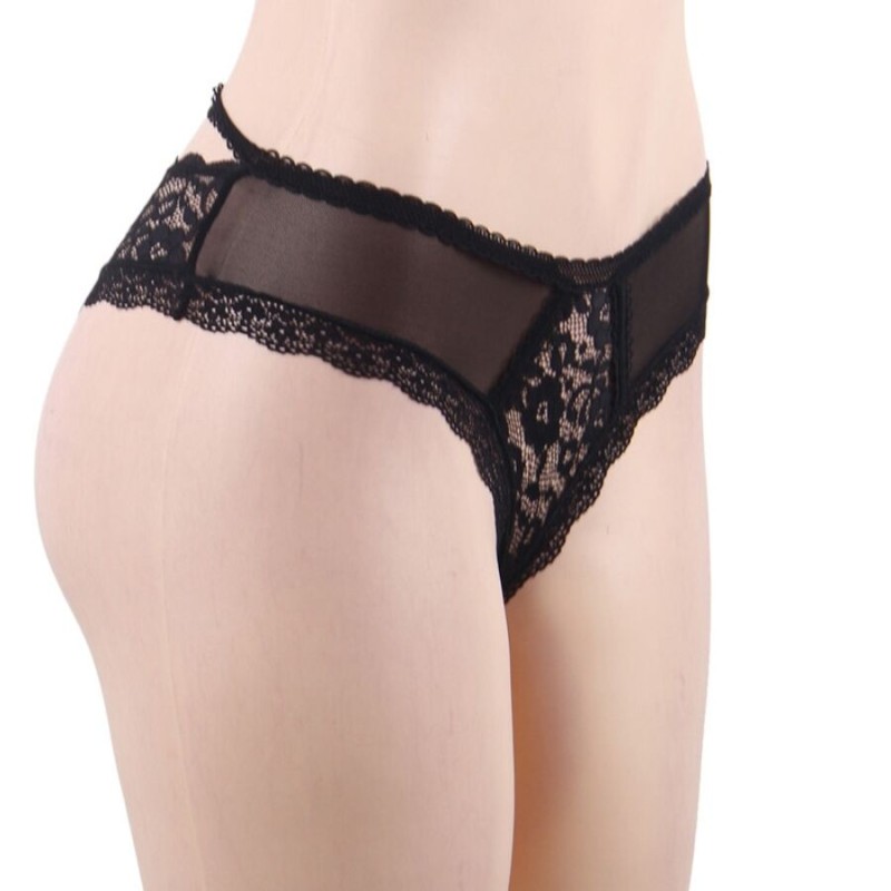 CALÇAS DE RENDA FLORAIS QUEEN LINGERIE S / M - D-223424 - Dona Pimenta