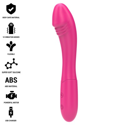 INTENSE - BELINDA VIBRADOR 19 CM FLEXÍVEL 10 VIBRAÇÕES ROSA - D-242073 - Dona Pimenta