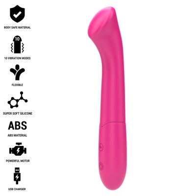 INTENSE - PATY VIBRADOR 19 CM FLEXÍVEL 10 VIBRAÇÕES MODELO 2 ROSA - D-242087 - Dona Pimenta