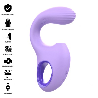 INTENSE - BAXTER VIBRADOR E ESTIMULADOR VIOLETA CONTROLE REMOTO - D-241969 - Dona Pimenta