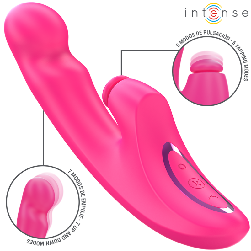 INTENSE - EMI VIBRADOR 13,5 CM MULTIFUNÇÃO 3 EM 1 10 VIBRAÇÕES ROSA - D-242075 - Dona Pimenta