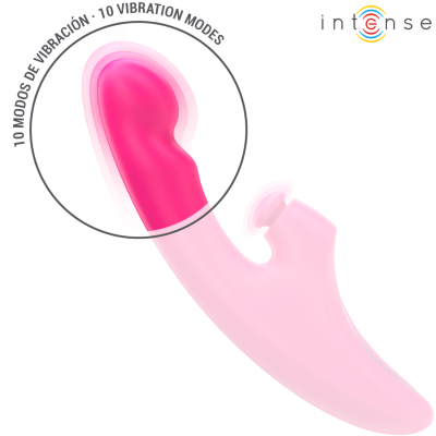 INTENSE - EMI VIBRADOR 13,5 CM MULTIFUNÇÃO 3 EM 1 10 VIBRAÇÕES ROSA - D-242075 - Dona Pimenta