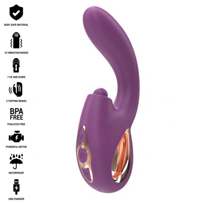 INTENSE - LALI MULTIFUNCIONAL VIBRADOR G-SPOT TAPPING & THRUST & VIBRATION ROXO - D-242080 - Dona Pimenta