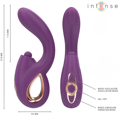 INTENSE - LALI MULTIFUNCIONAL VIBRADOR G-SPOT TAPPING & THRUST & VIBRATION ROXO - D-242080 - Dona Pimenta