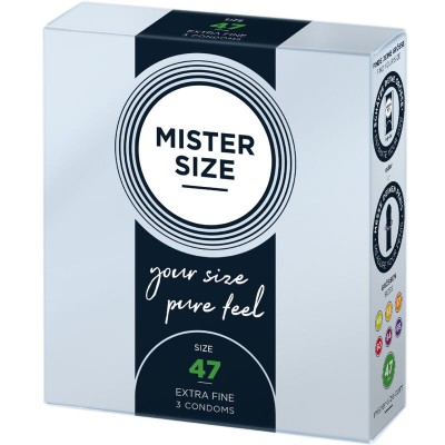 MISTER SIZE - PRESERVATIVOS TAMANHO XS 47 MM (3 UNIDADES) - D-242269 - Dona Pimenta