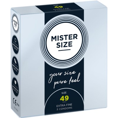 MISTER SIZE - PRESERVATIVO TAMANHO S 49 MM (3 UNIDADES) - D-242270 - Dona Pimenta