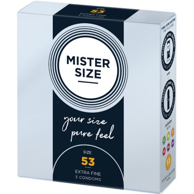 MISTER SIZE - PRESERVATIVO TAMANHO M 53 MM (3 UNIDADES) - D-242271 - Dona Pimenta