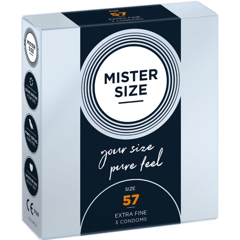 MISTER SIZE - PRESERVATIVO TAMANHO L 57 MM (3 UNIDADES) - D-242272 - Dona Pimenta