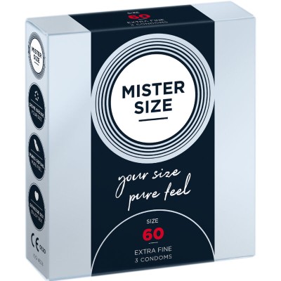 MISTER SIZE - PRESERVATIVO TAMANHO XL 60 MM (3 UNIDADES) - D-242273 - Dona Pimenta