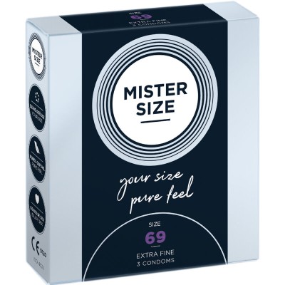 MISTER SIZE - PRESERVATIVOS TAMANHO XXXL 69 MM (3 UNIDADES) - D-242275 - Dona Pimenta