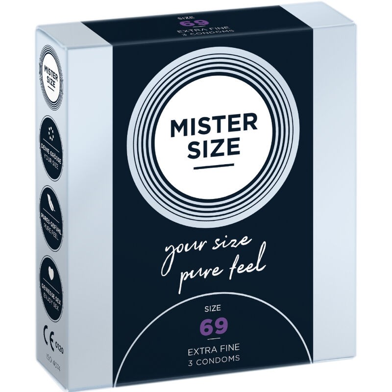 MISTER SIZE - PRESERVATIVOS TAMANHO XXXL 69 MM (3 UNIDADES) - D-242275 - Dona Pimenta