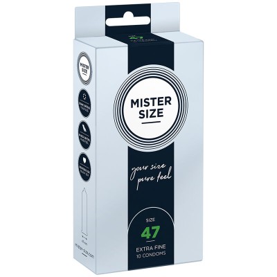 MISTER SIZE - PRESERVATIVOS TAMANHO XS 47 MM (10 UNIDADES) - D-242276 - Dona Pimenta